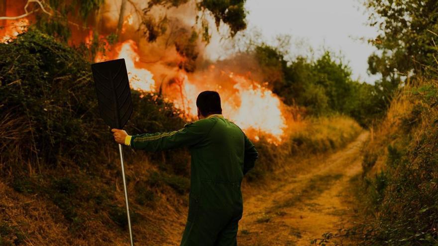 El incendio de O Riós, en imágenes