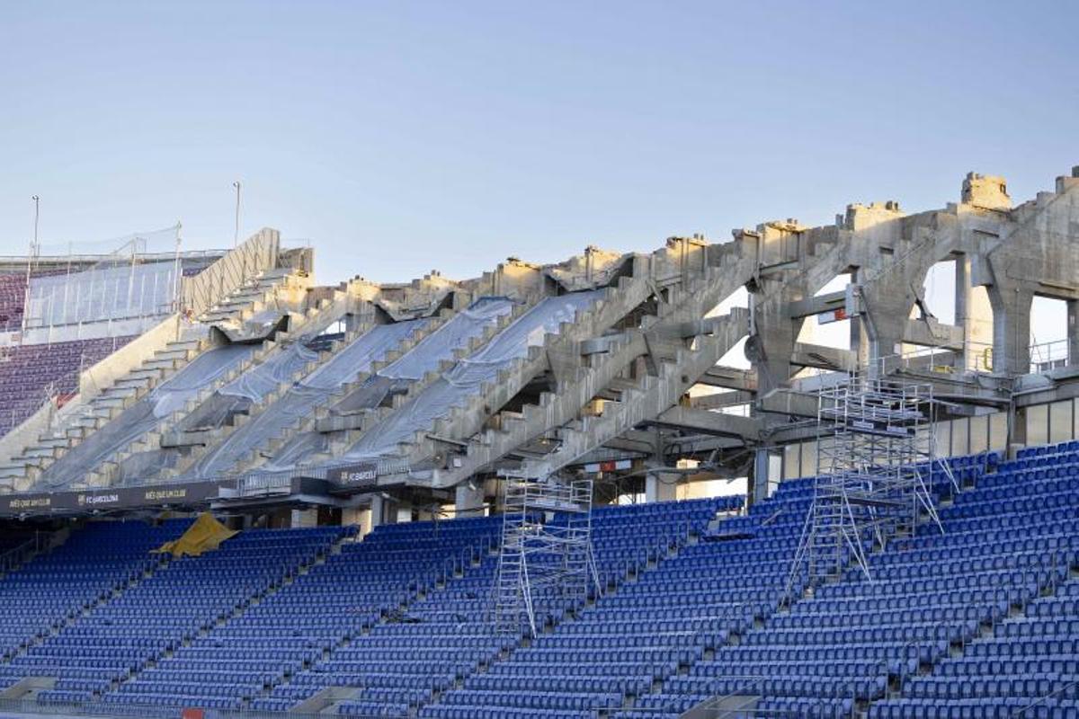 ¡El Camp Nou cambia de cara! Así están las obras en el Gol Sud ¡El Camp Nou cambia de cara! Así están las obras en el Gol Sud