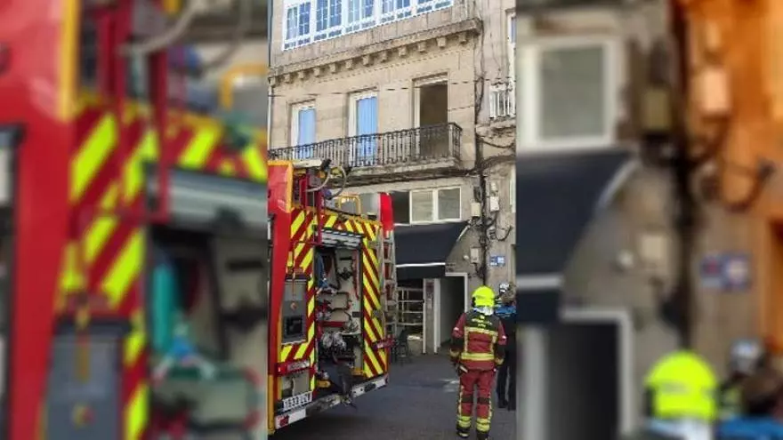 Un incendio en una vivienda de la calle Elduayen de Vigo moviliza a los bomberos