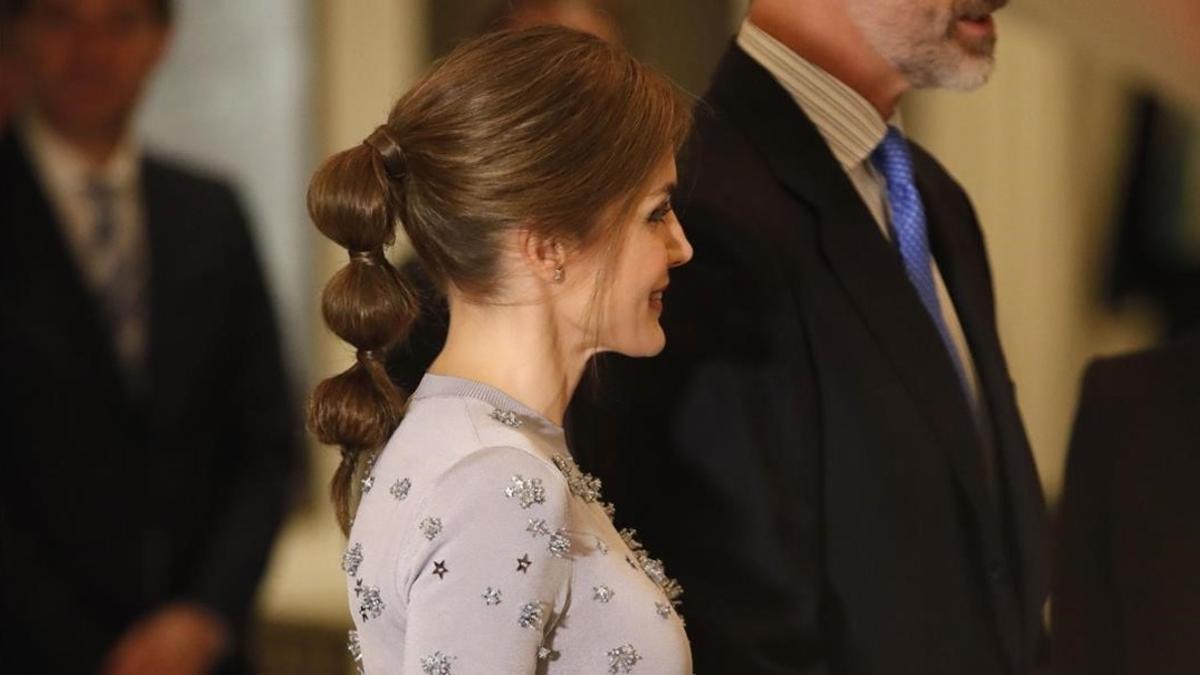 La Reina Letizia, durante el acto conmemorativo del 60 aniversario de Europa Press.