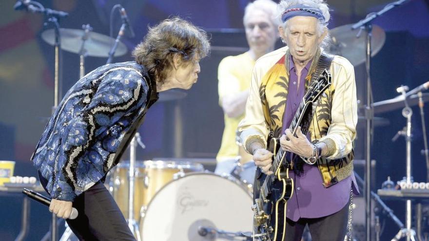 Jagger, Richards y Watts, en un concierto reciente. // Reuters