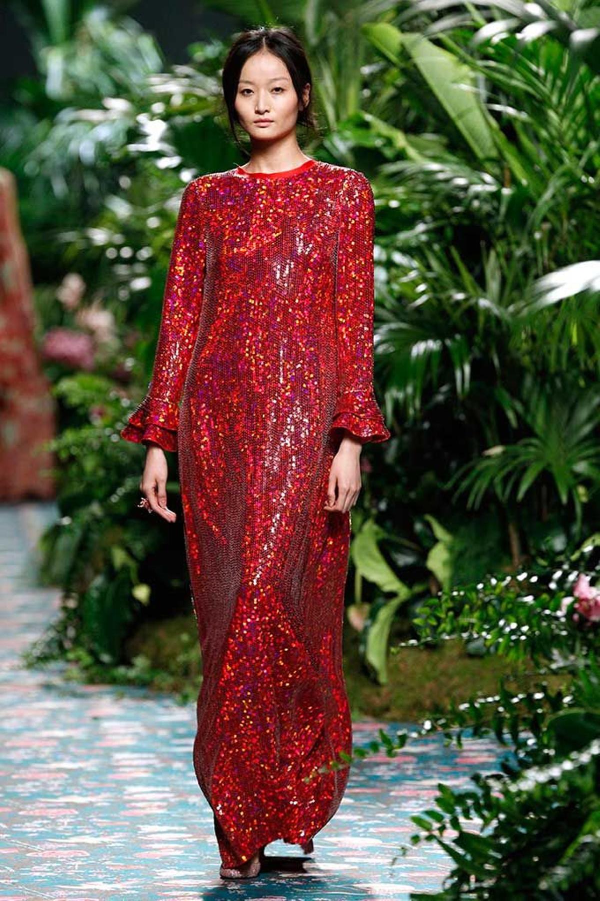 Vestido de Jorge Vázquez otoño-invierno 2016-17, brillos