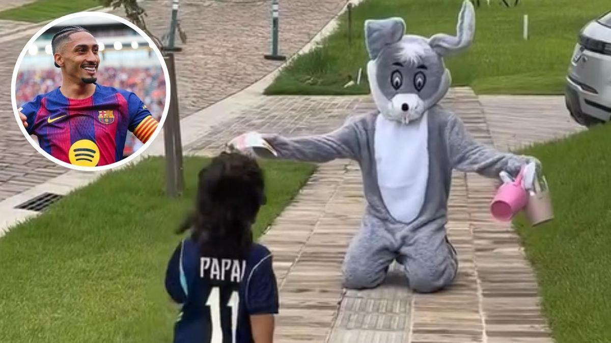 Raphinha enternece a la afición con una sorpresa muy especial para su hijo