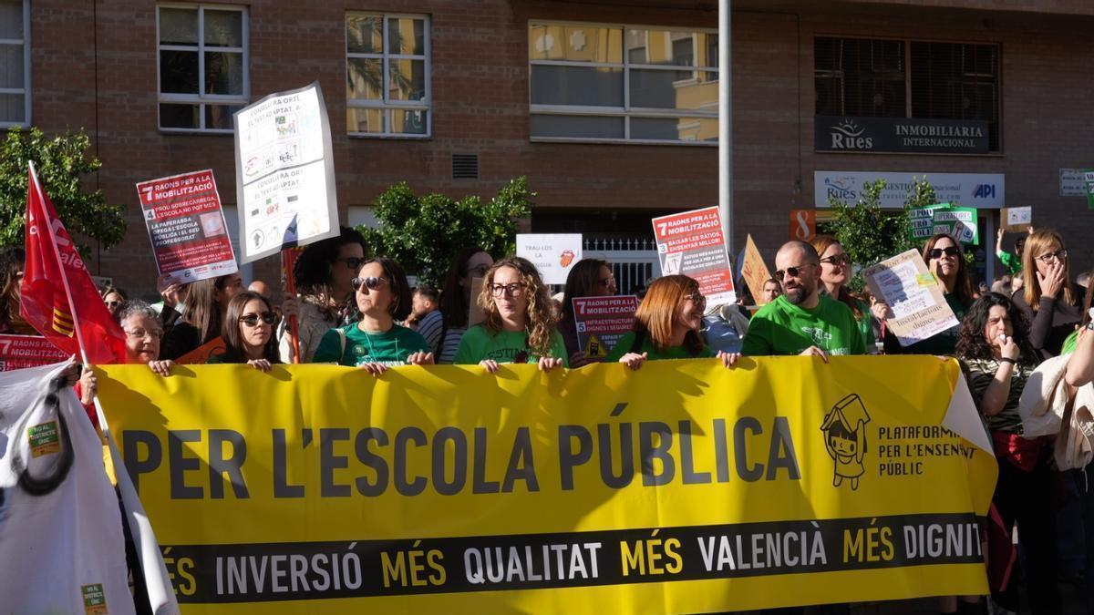 Protesta educativa en Castelló