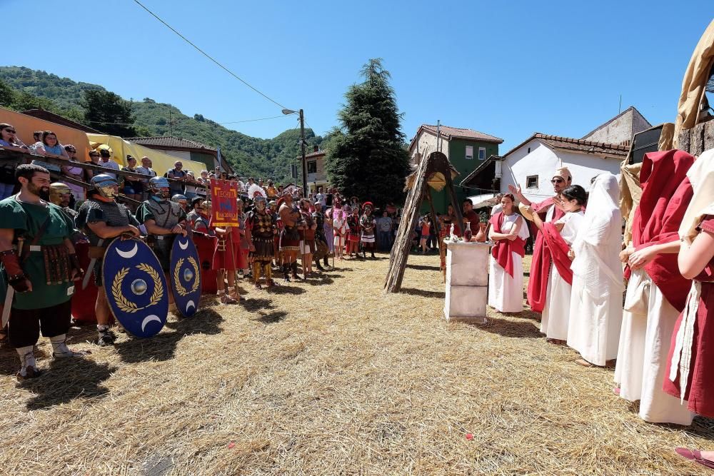 Batalla en la fiesta Astur romana en Carabanzo