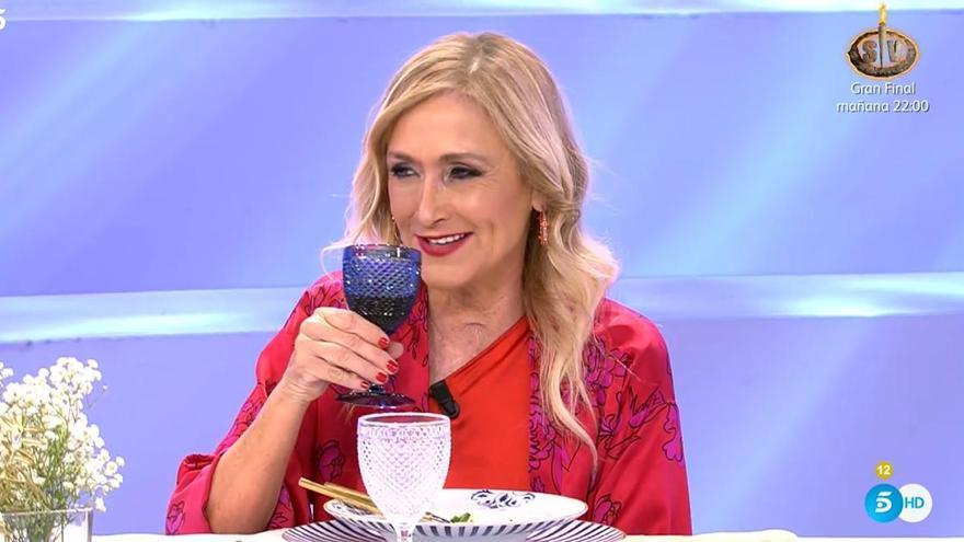 Cristina Cifuentes durante su participación en &#039;La Última Cena&#039;