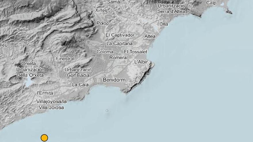El litoral de La Vila registra un seísmo de 2,4 grados