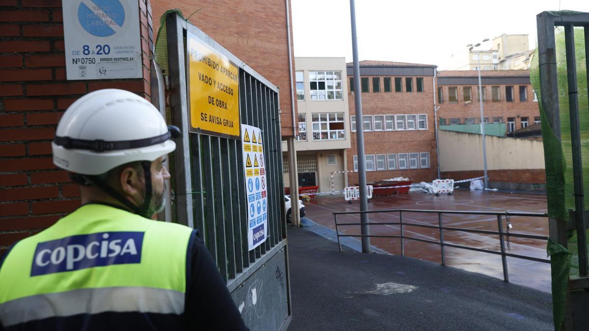 Obra en el colegio Los Campos.