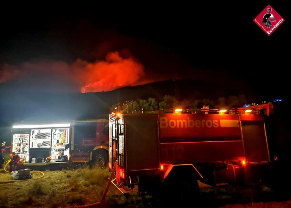 Los incendios en la Marina Alta, en imágenes