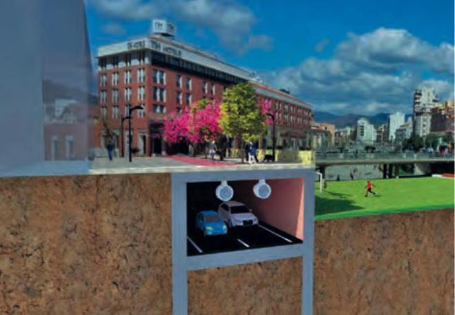 Propuesta para eliminar el tráfico en los laterales del Guadalmedina