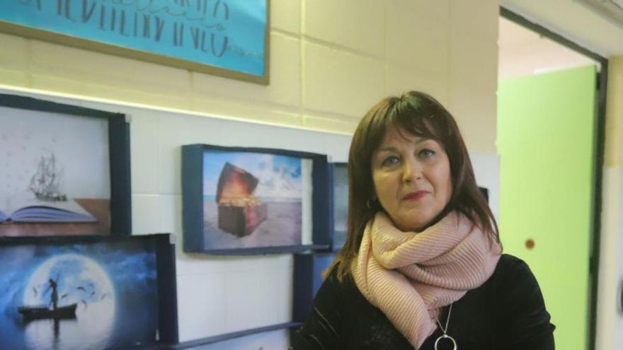 María José Matas, en las instalaciones del CEIP Mediterráneo.