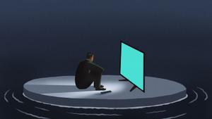 Tots sols davant la pantalla