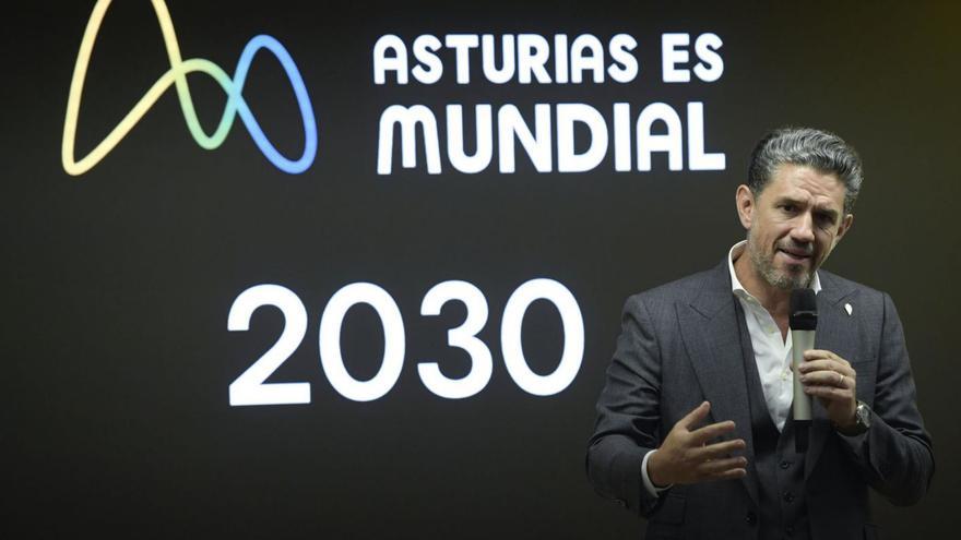 Alejandro Irarragorri, presentando el proyecto «Asturias 2030» el pasado febrero. | J. Plaza