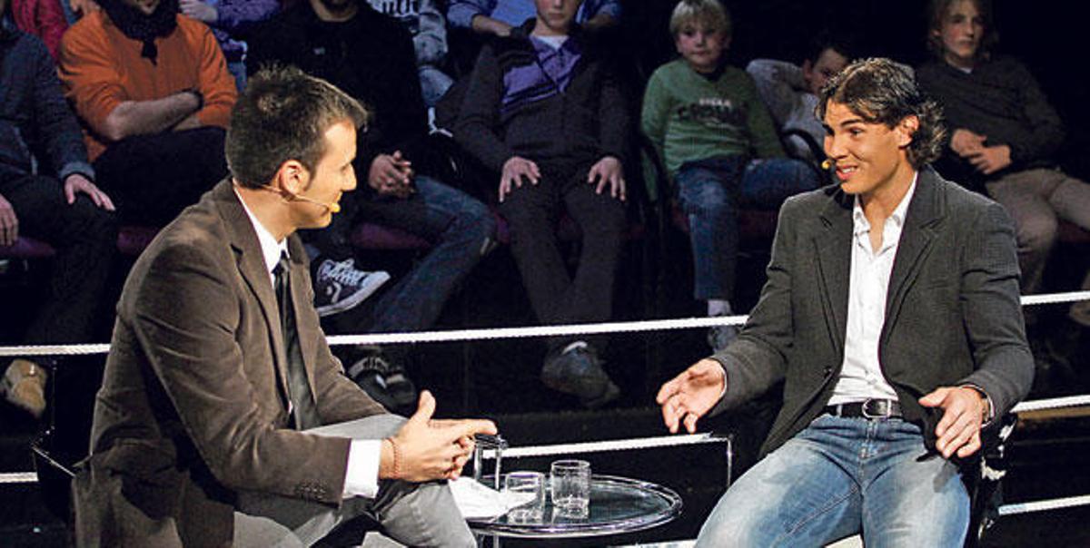 Rafel Nadal durante la entrevista de anoche en el programa Golèmica de IB3.