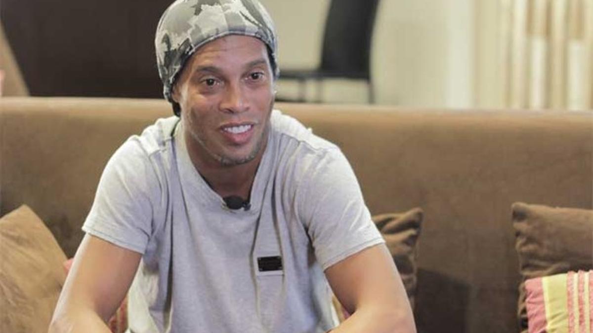 Ronaldinho de Assís durante la entrevista a 'Barça TV'