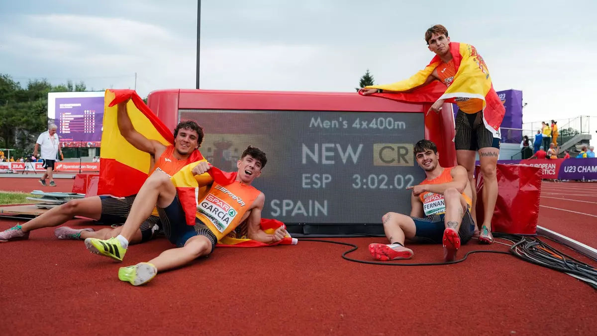 David García se cuelga el oro con España en el 4x400 del Europeo sub-23
