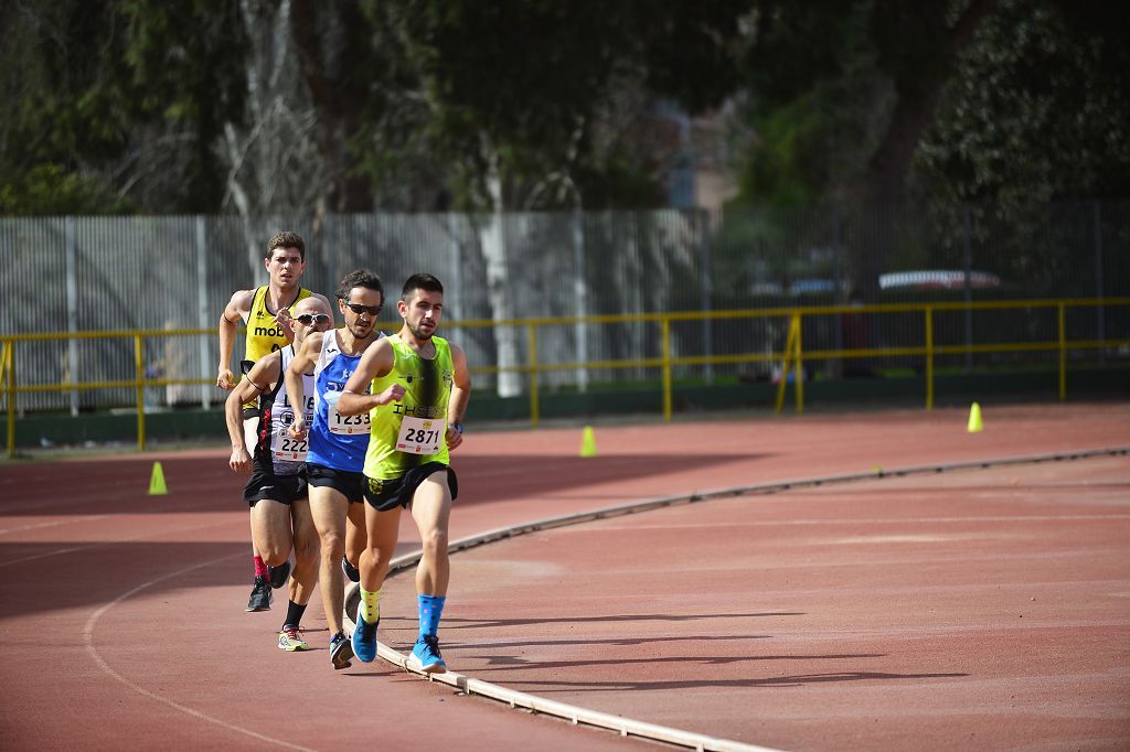 Pruebas de atletismo nacional en la pista de atletismo de Cartagena este domingo