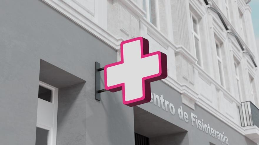 Zamora estrena la nueva cruz blanca y fucsia de los centros de Fisioterapia