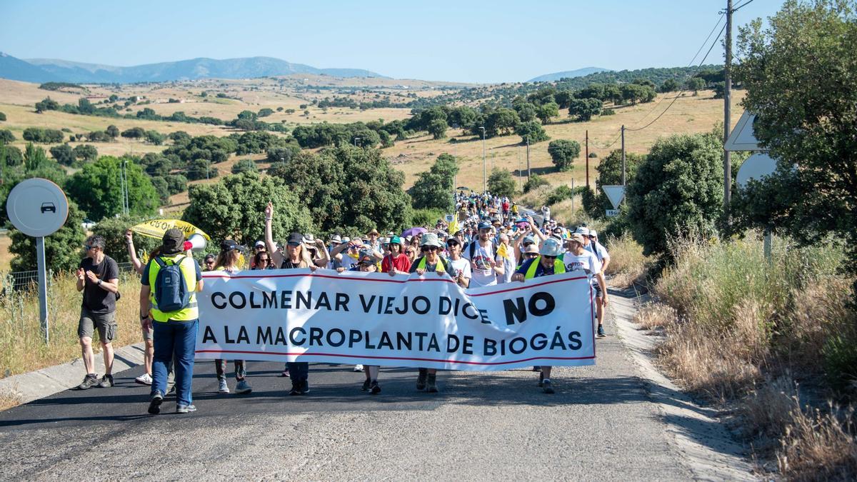 La marcha de este domingo congregó a decenas de personas.