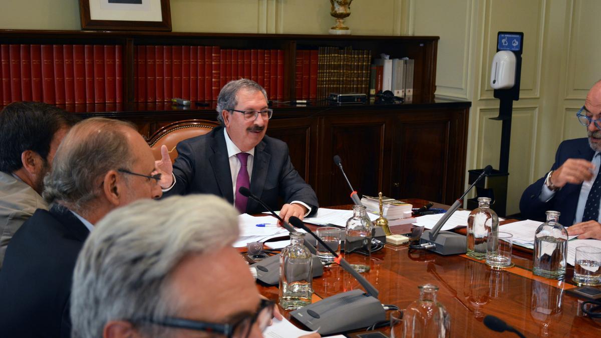 El vocal Rafael Mozo durante un Pleno extraordinario del Consejo General del Poder Judicial.