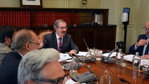 El vocal Rafael Mozo durante un Pleno extraordinario del Consejo General del Poder Judicial.