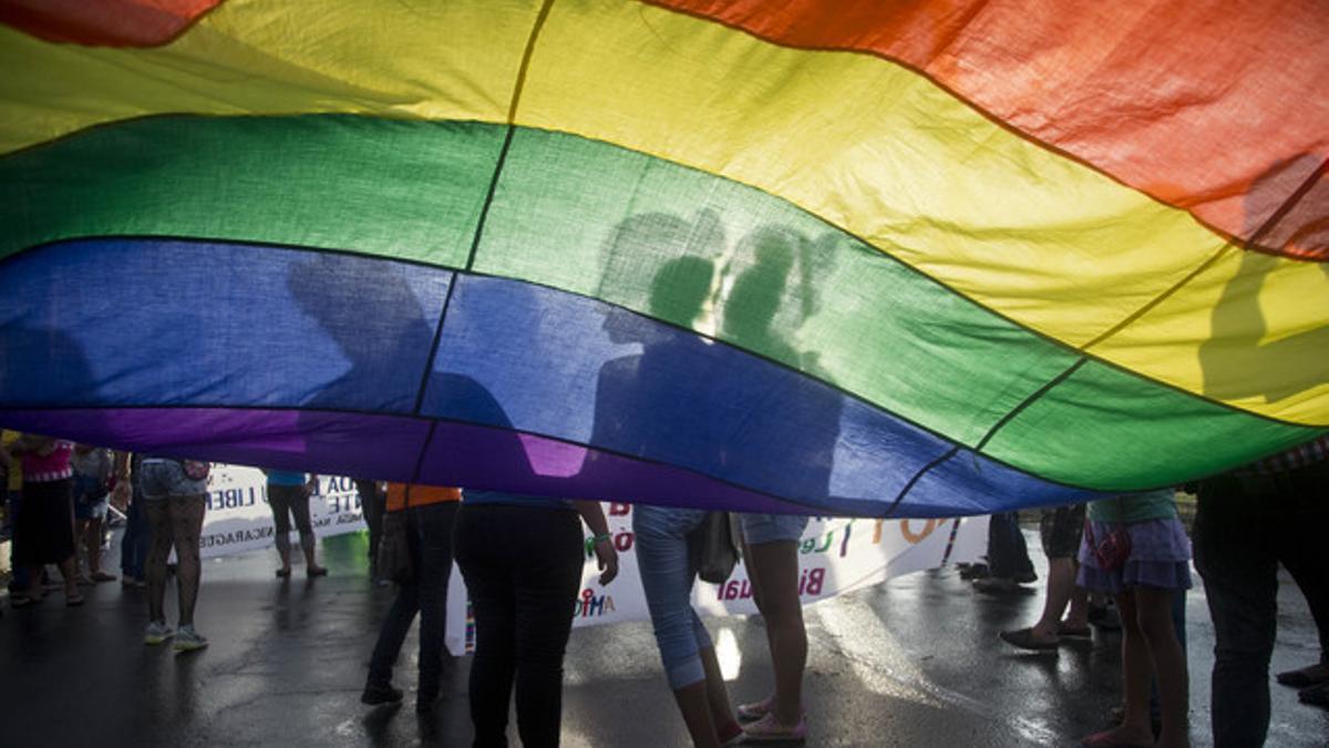 Miembros del colectivo LGBT se manifiestan en contra de la homofobia en Nicaragua el 17 de mayo.