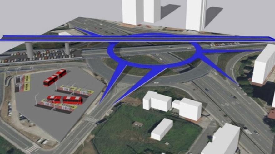 Los vecinos proponen una «rotonda peatonal» y zona de buses en Lonzas
