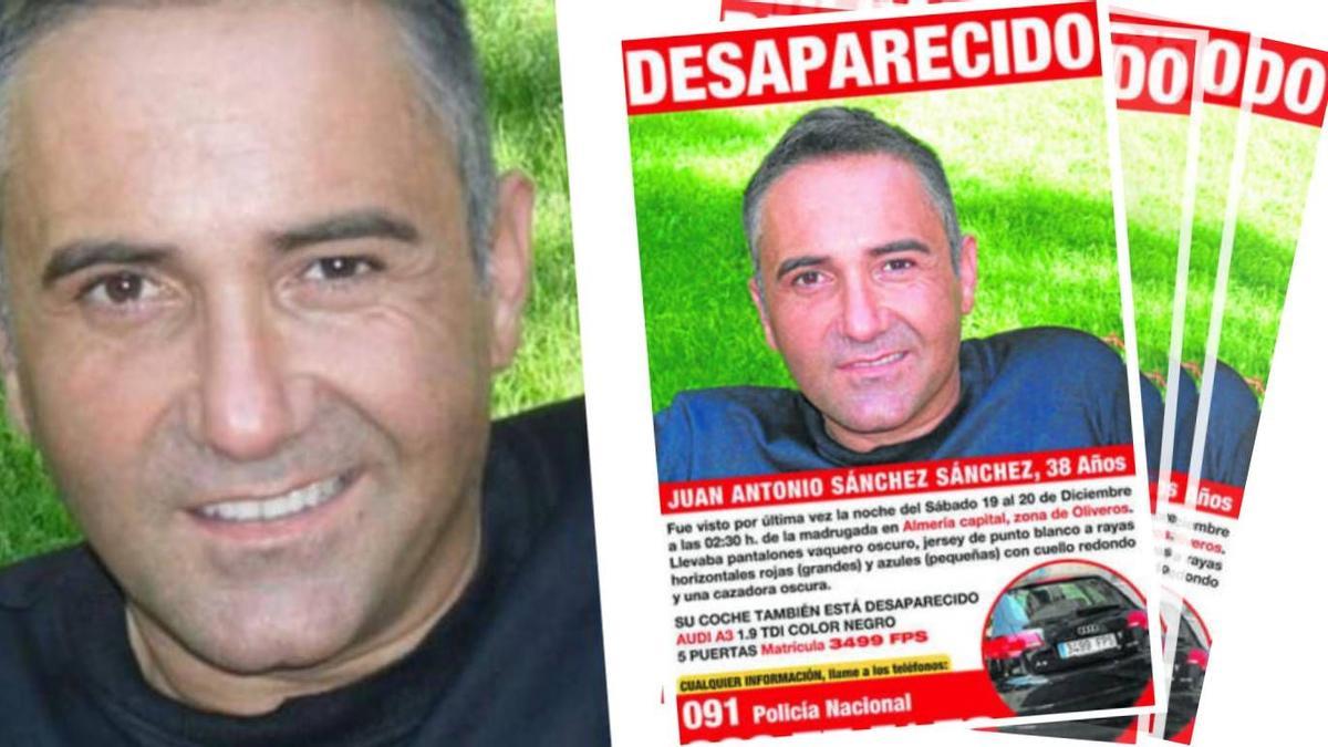 Primeros carteles con la alerta por la desaparición de Juan Antonio Sánchez.