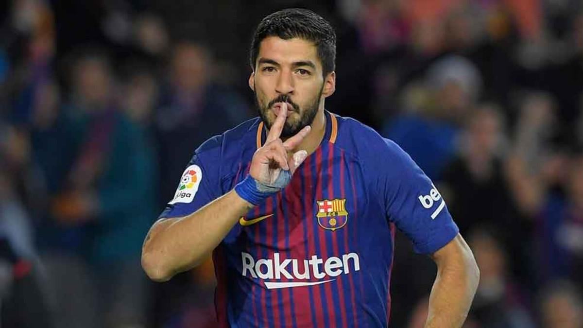 Luis Suárez no se cansa de celebrar goles. Contra el Valencia, en Copa, uno más...