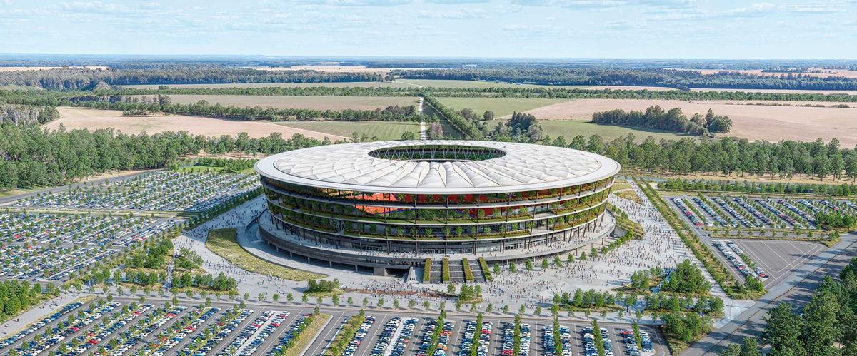 Proyecto del Estadio Nacional de Serbia en Belgrado de Fenwick Iribarren Architets.