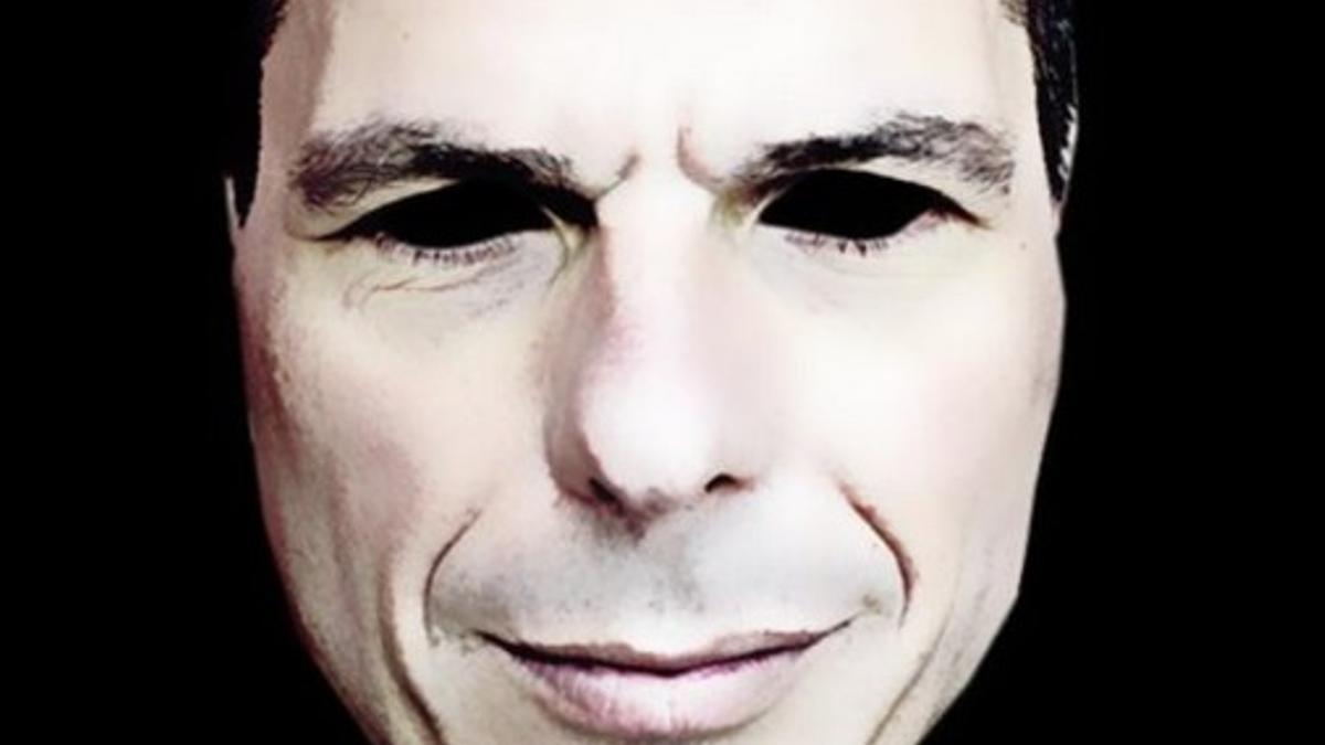 Meme de Varoufakis emulando la máscara de la película 'V de Vendetta'.