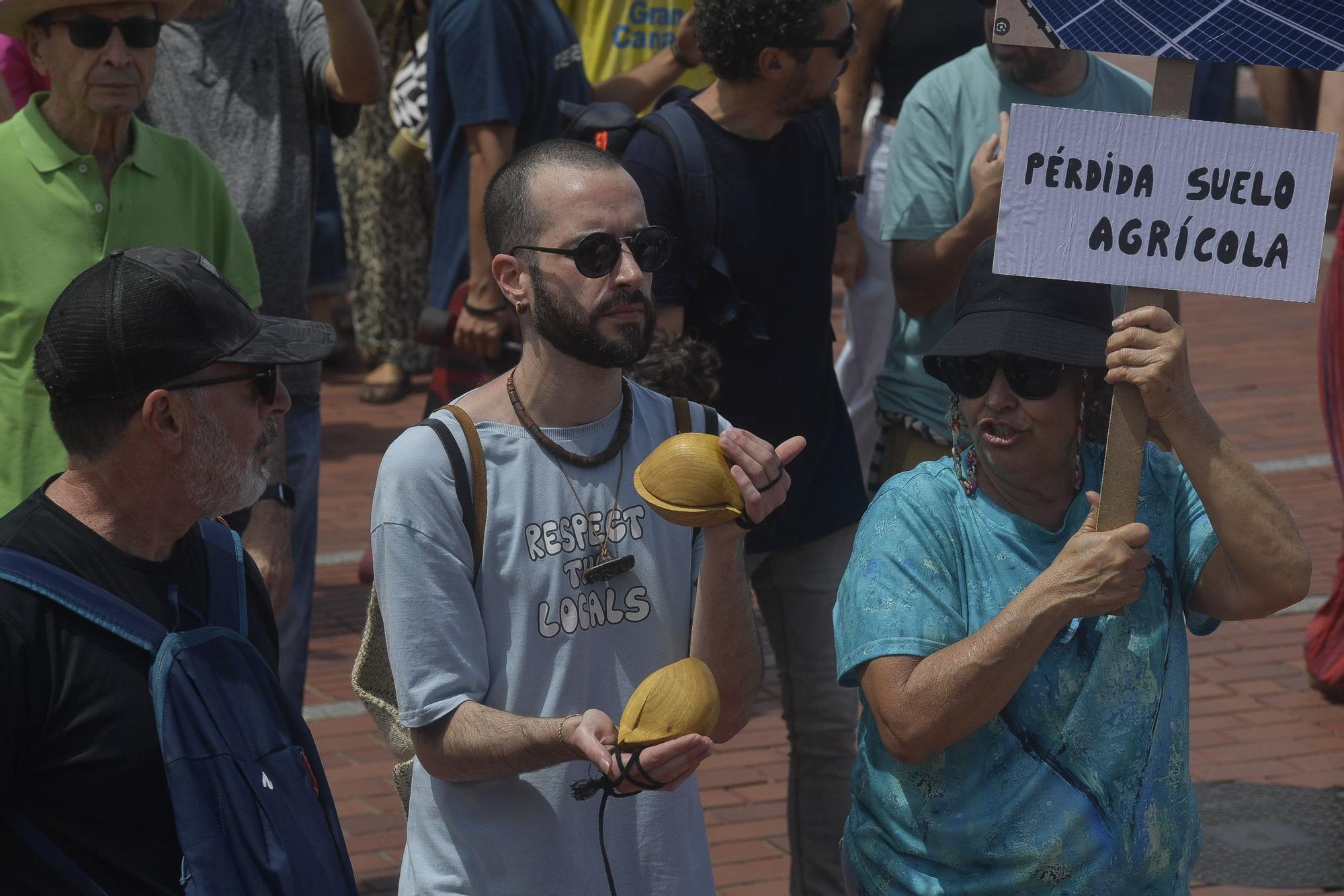 Manifestación 20A 'Canarias tiene un límite' en Las Palmas de Gran Canaria