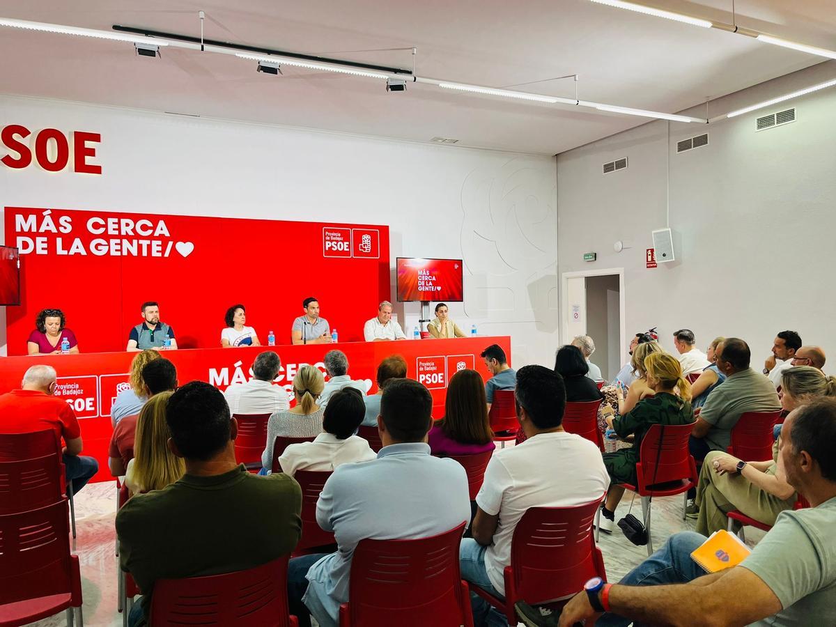 Reunión de la comisión ejecutiva provincial del PSOE, este miércoles.