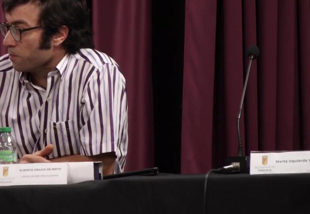 Ausencia de la concejala Marta Izquierdo, ayer en el pleno de Nàquera.