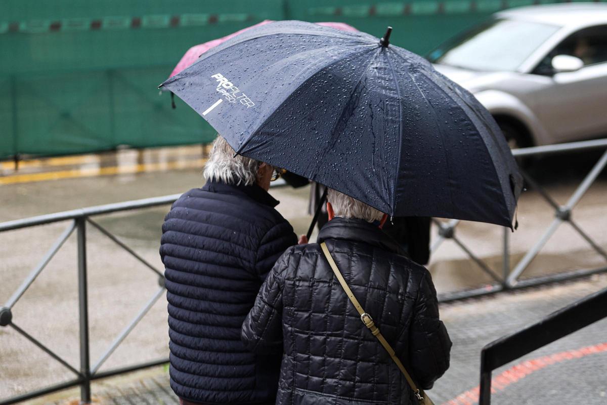 Foto de archivo de la lluvia en Ibiza.