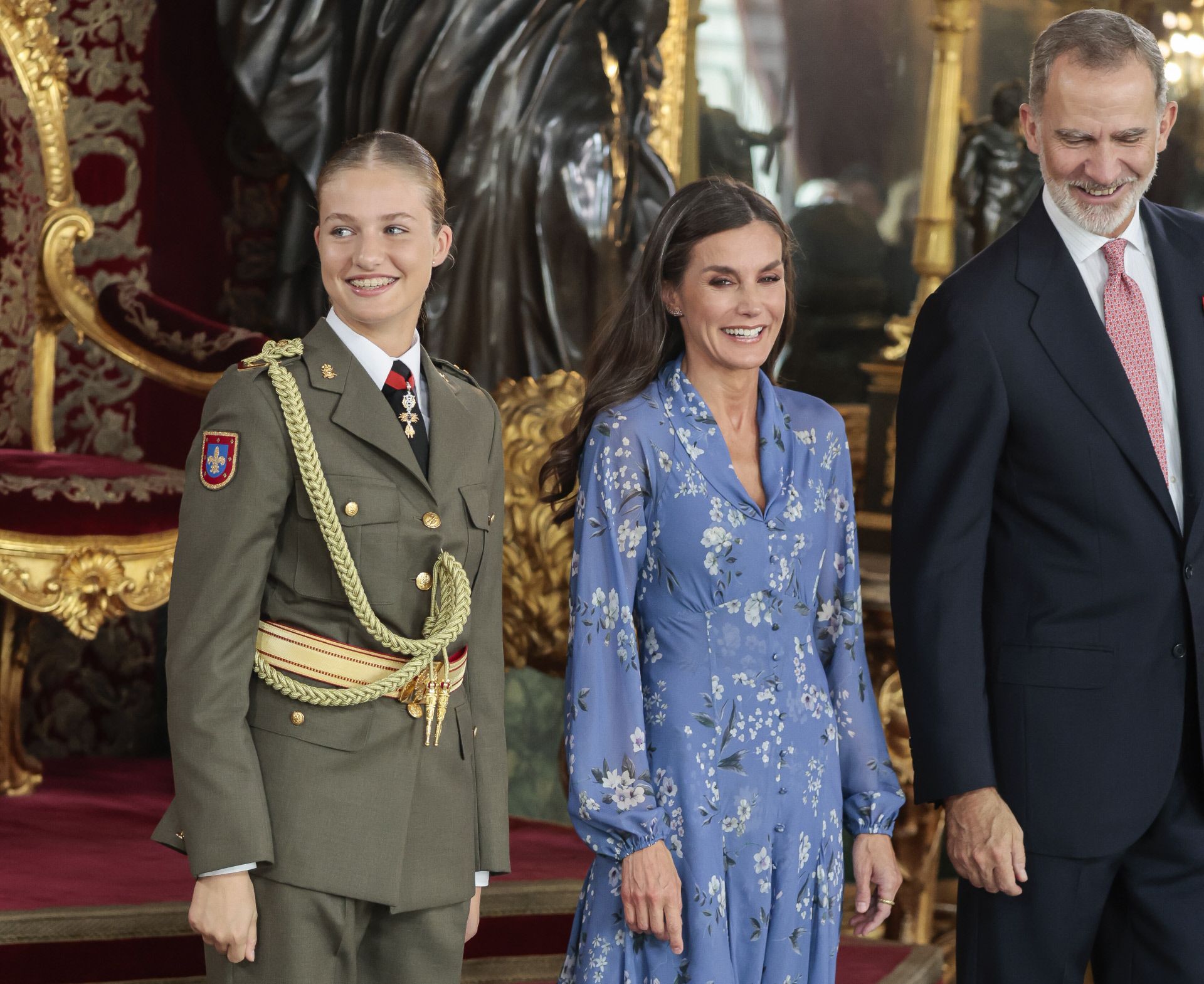 La princesa Leonor en el besamanos del Día de la Hispanidad