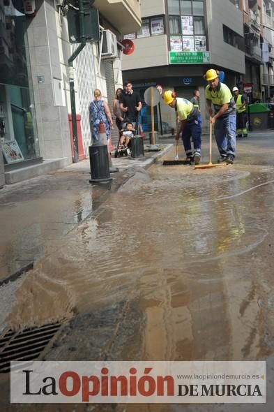 Inundación en el centro de Murcia