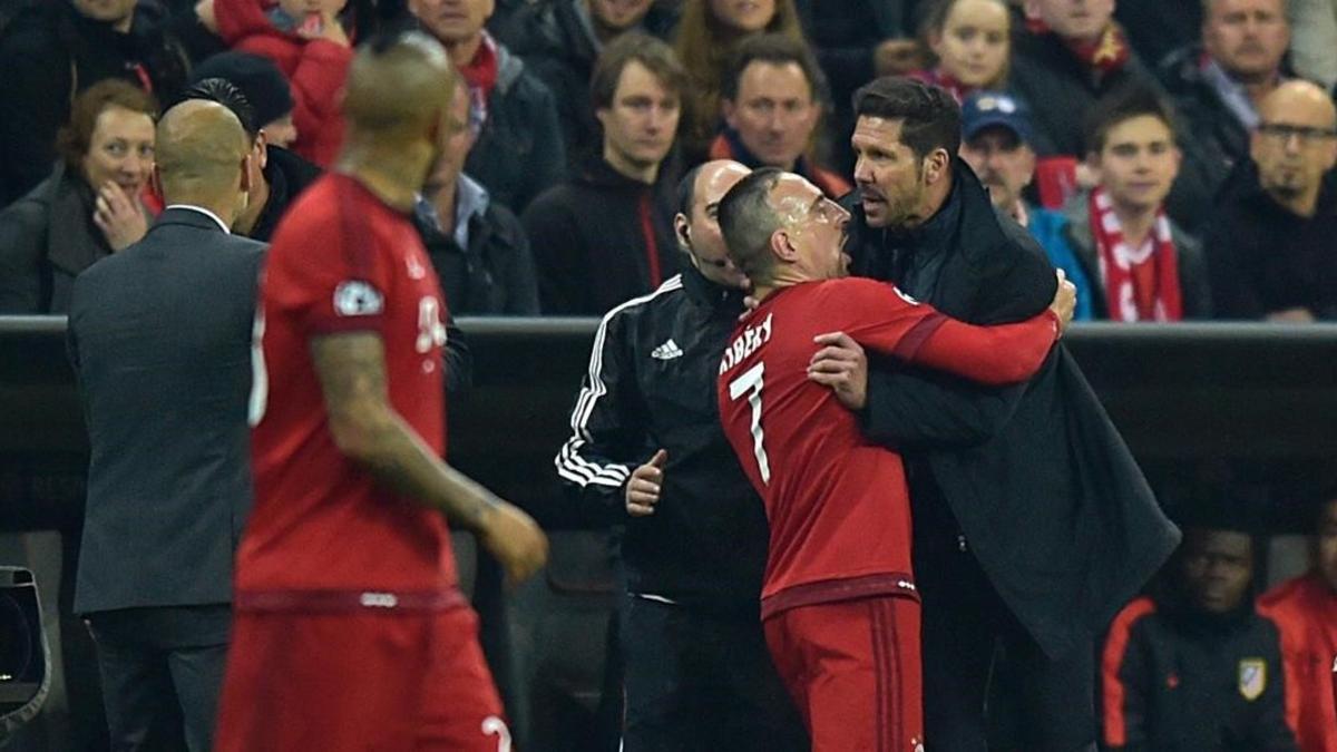 Simeone, durante el encuentro ante el Bayern