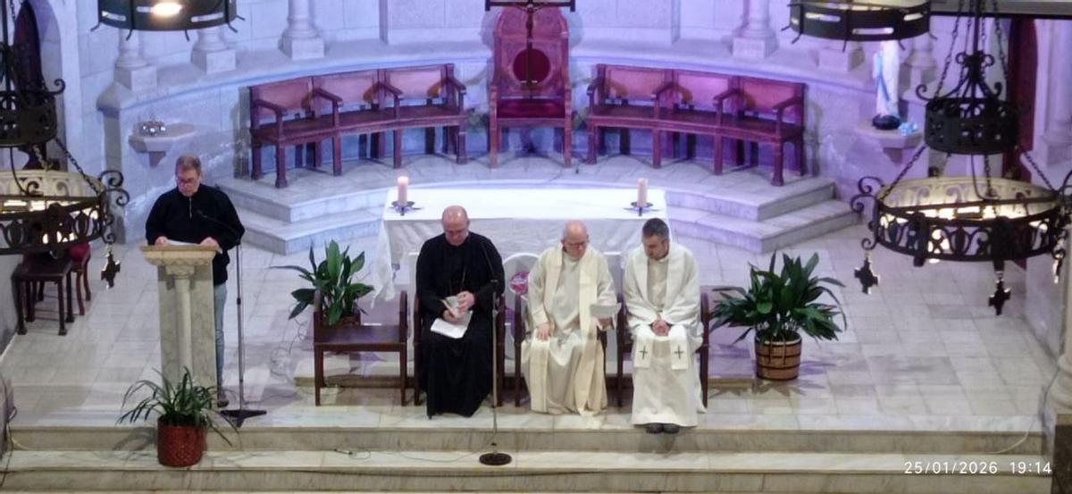 Un moment de la pregària conjunta