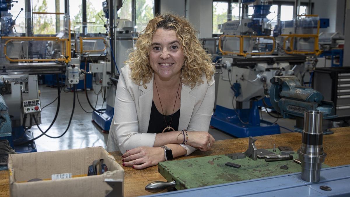 Blanes 01 10 2020  Georgina Comas   adjunta de direccion en el taller de practicas del centro de formacion de mecanica y mecatronica al lado del taller de la empresa de sus padres  Comastech  Autor  David Aparicio