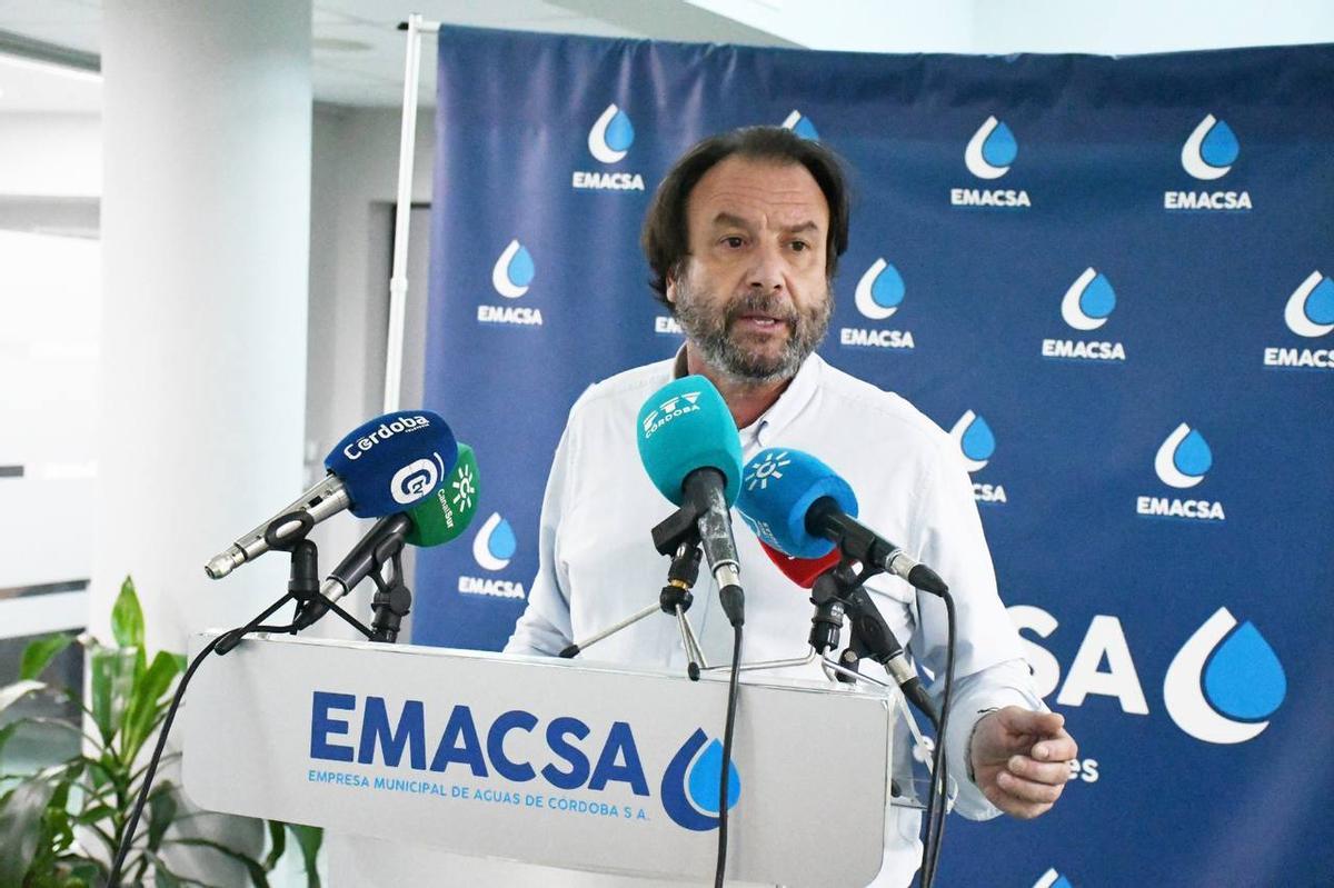 Daniel Ibarrola, tras la celebración de un consejo de administración de Emacsa.