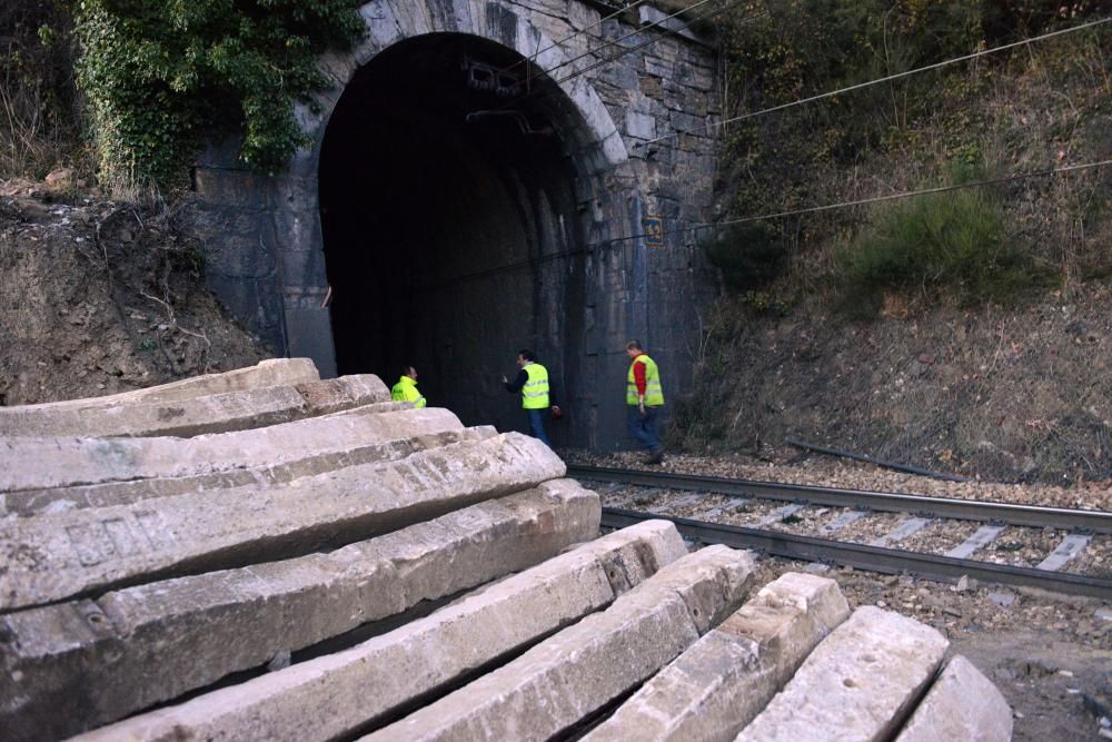 Descarrila un tren de mercancías en Lena