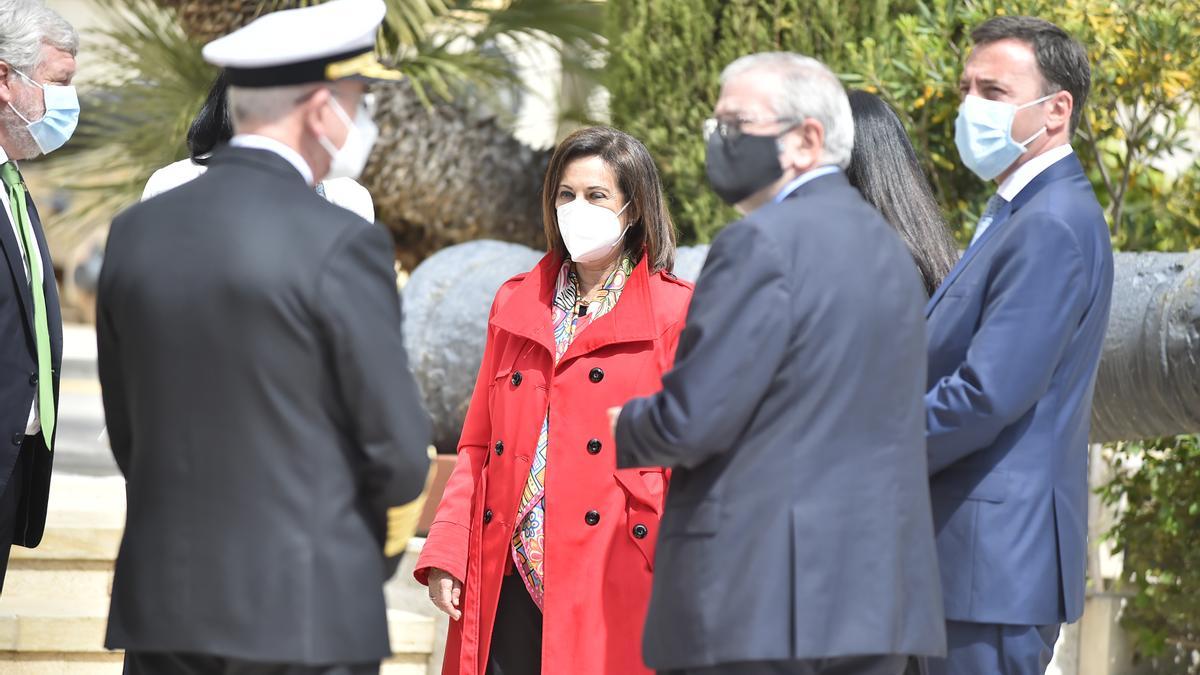 Los Reyes y sus hijas visitan Cartagena para la puesta a flote del submarino S81