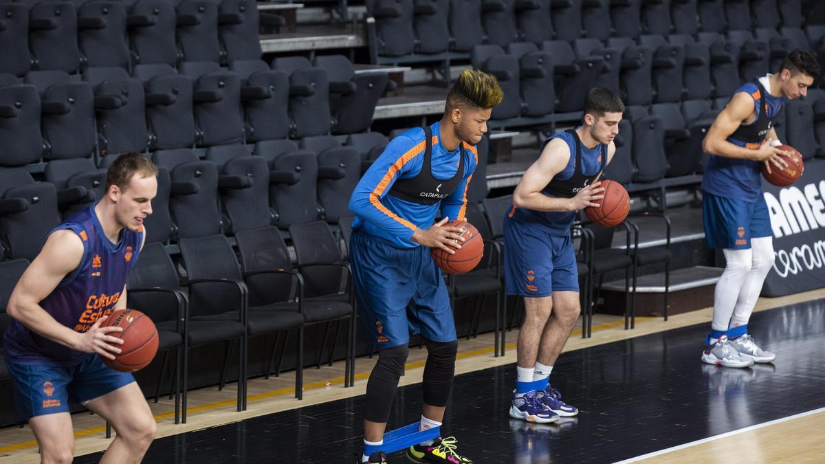 Imagen de archivo de un entrenamiento del Valencia Basket