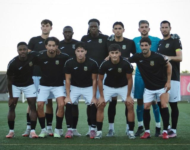 El once inicial de la Peña Deportiva en el encuentro