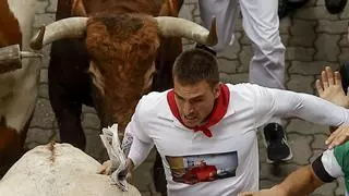 Los toros de Álvaro Núñez dejan un peligroso cuarto encierro de los Sanfermines