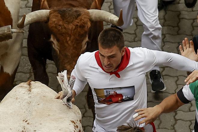En imágenes | Cuarto encierro de los Sanfermines 2026