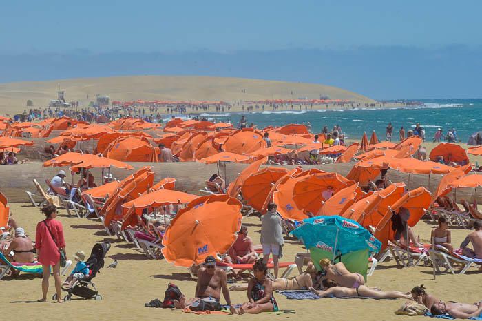 Viento en la playa de Maspalomas