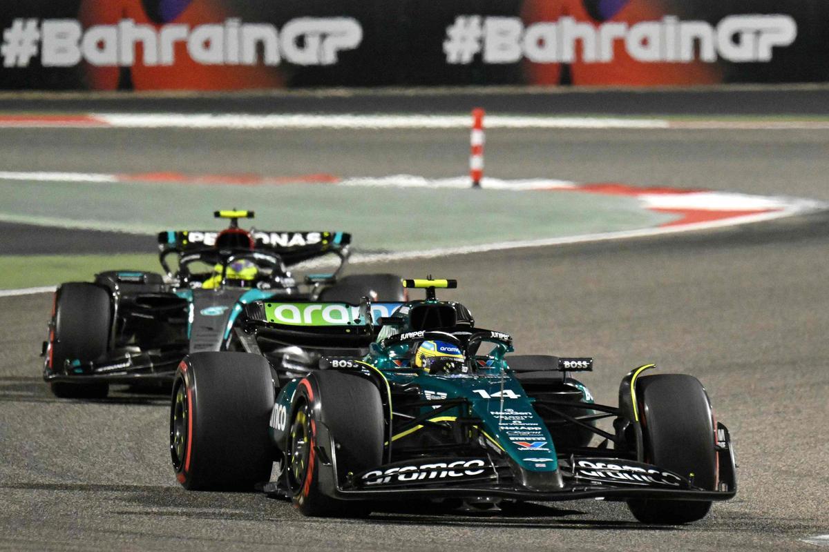 Fernando Alonso, durante el GP de Bahrein.