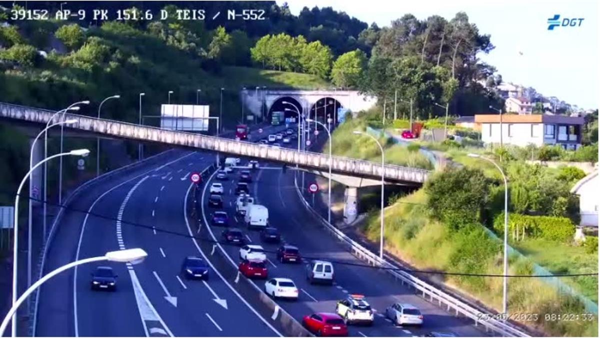 El último colapso por accidente en el túnel de A Madroa se produjo esta semana, el 23 de mayo.